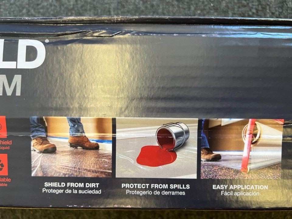 Surface Shield Carpet Self-Stick Plastic Carpet Runner Protection 24in"x200ft'