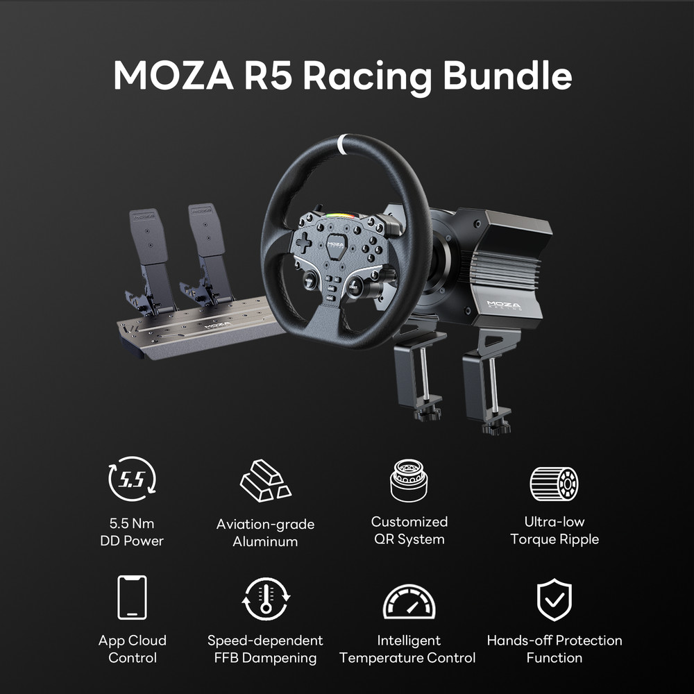 MOZA R5 Bundle Sim Racing Bundle for PC