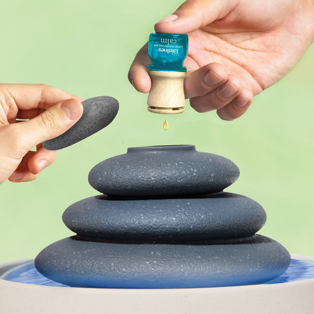 Lifelines Stacking Stones Diffuser Cascading Mist Ambient Lighting