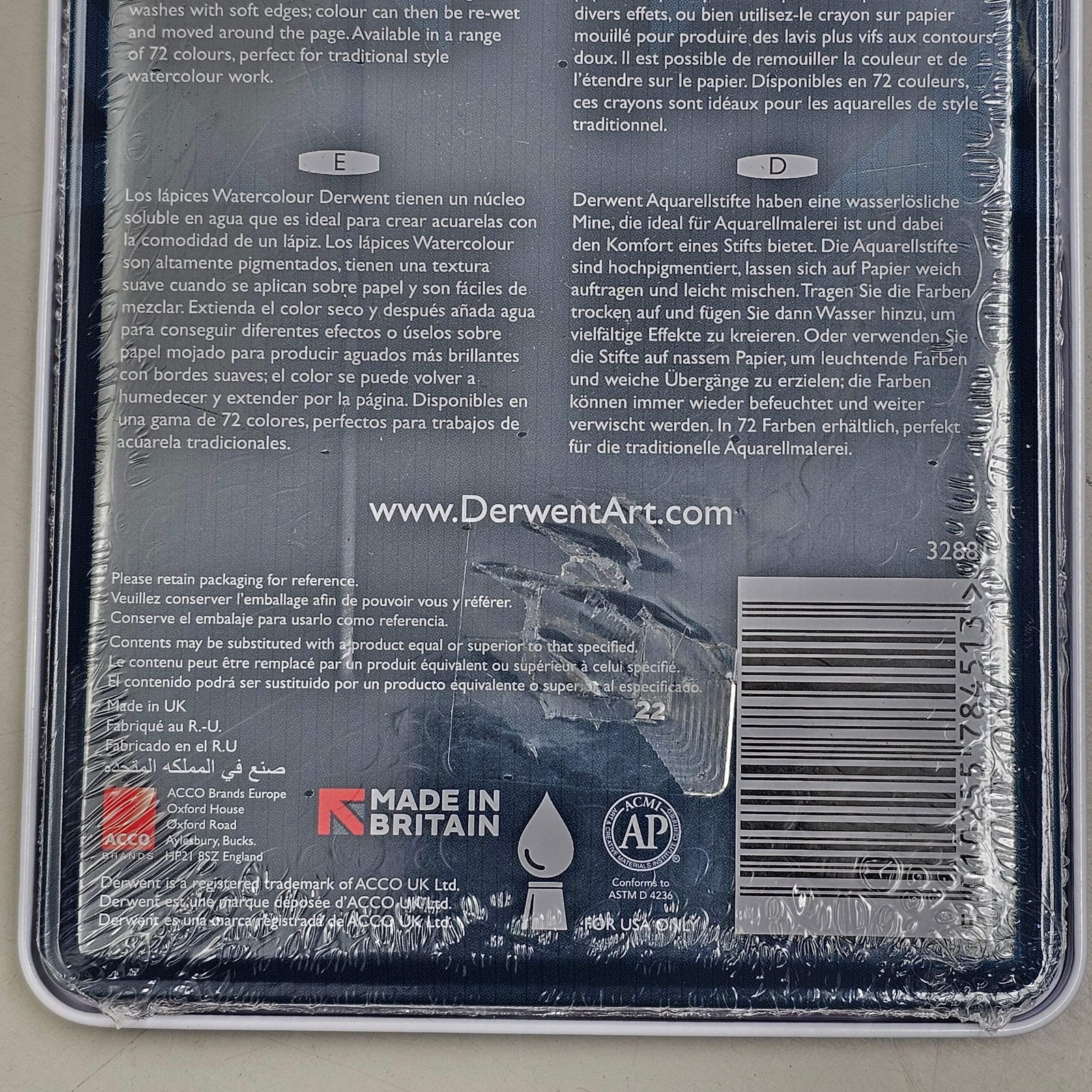 DERWENT Watercolour Pencils (12 Count) Metal Tin for Art