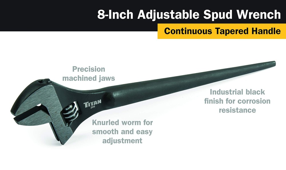 209 Adjustable Construction Spud Wrench 8inch