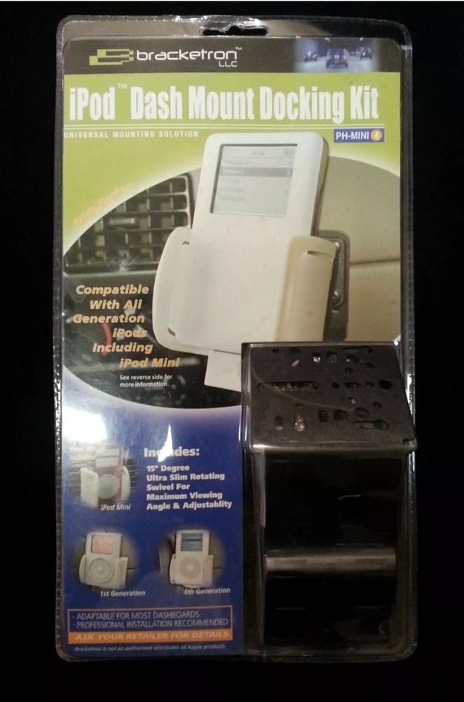 Bracketron LLC iPod Dash Mount Docking Kit PH-MINI 4 NEW APPLE 1st 2nd 4th mini