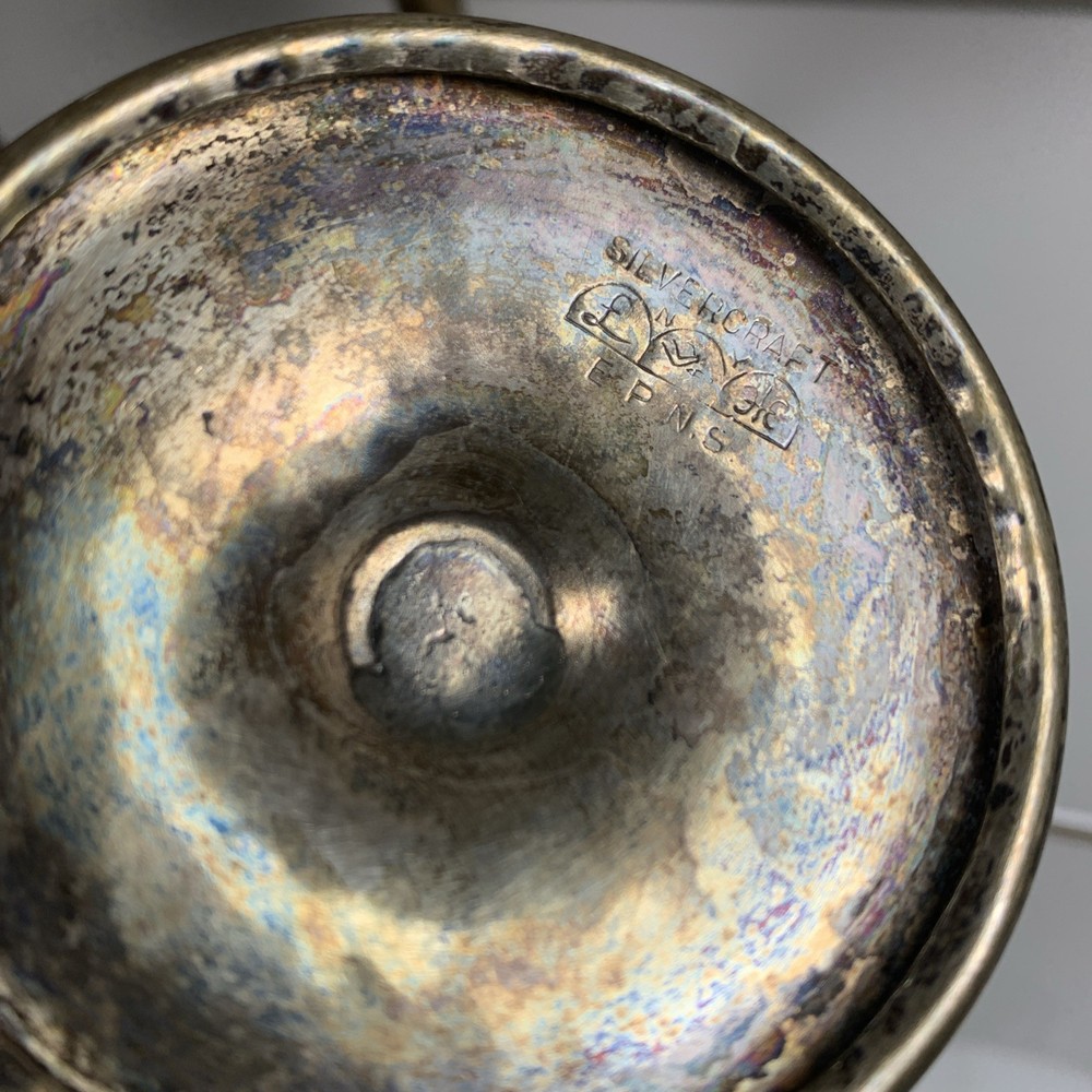 Silvercraft - EPNS - Wine Goblets - FOUR - 6” tall