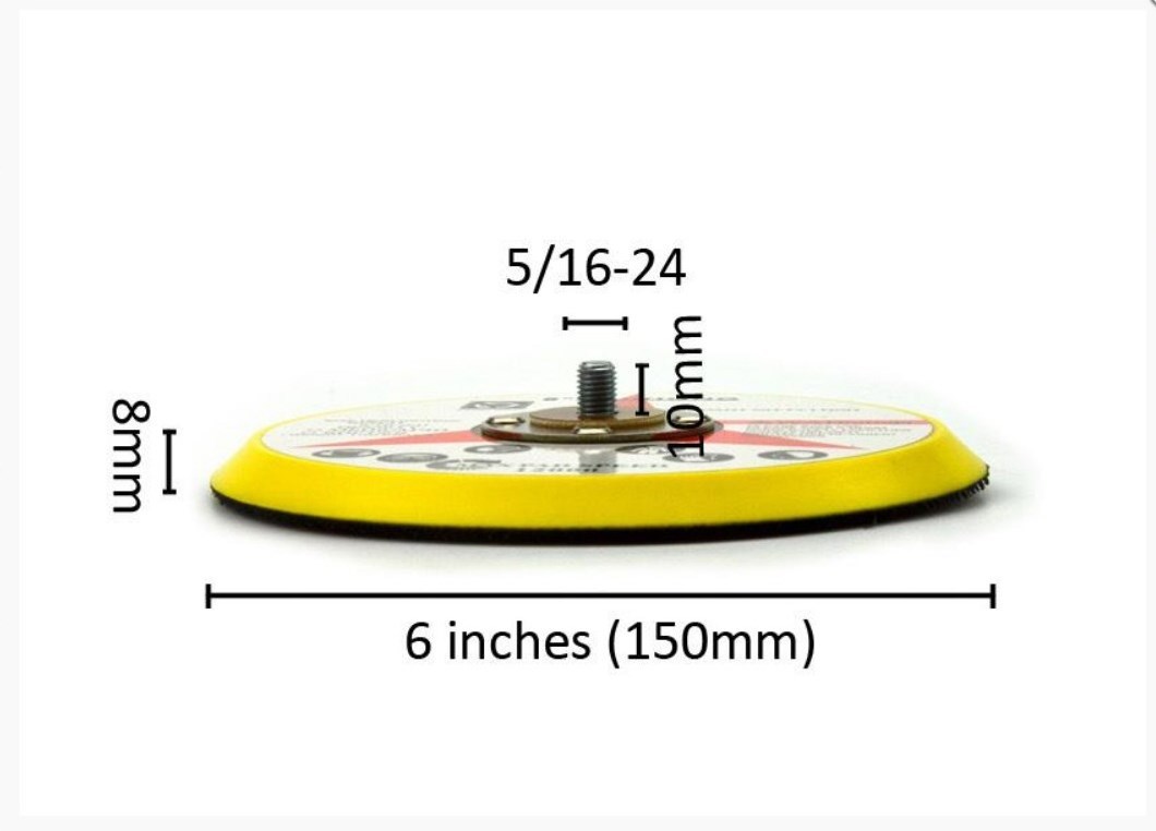 5" x 5/16-24 Male Hook & Loop Back-up Sanding Pads