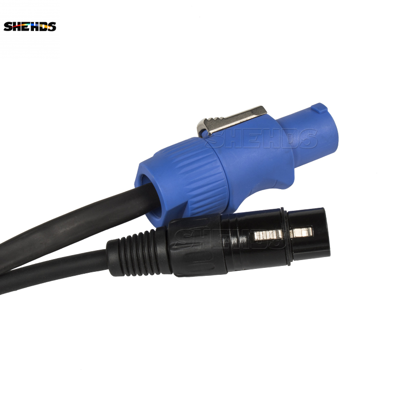 SHEHDS 3Meters 3pin out and in Powercon out and in DMX cable