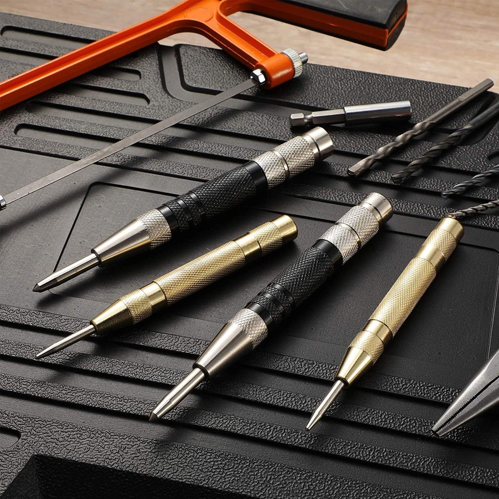 Automatic CENTER PUNCH Tool Adjustable Spring Loaded Super Strong Metal Drill