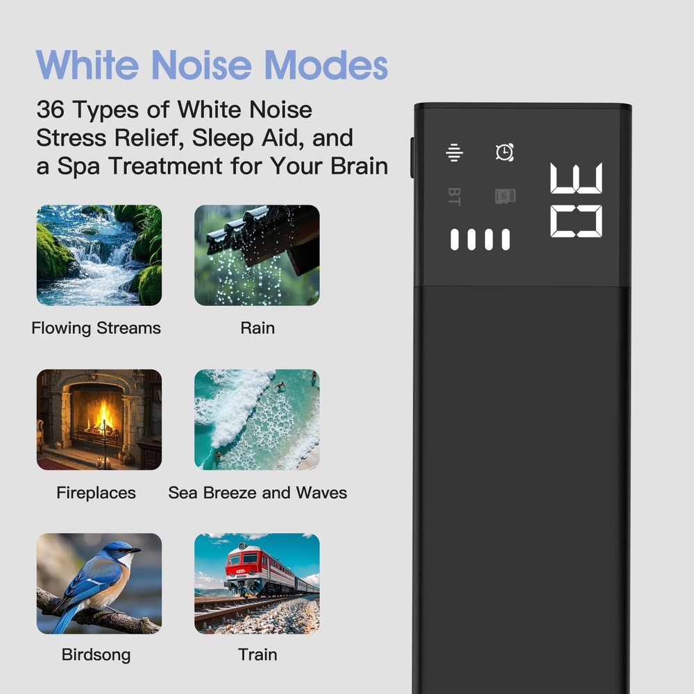 Under Pillow Bone Conduction Speaker for Sleeping – Bluetooth White Noise Sou...