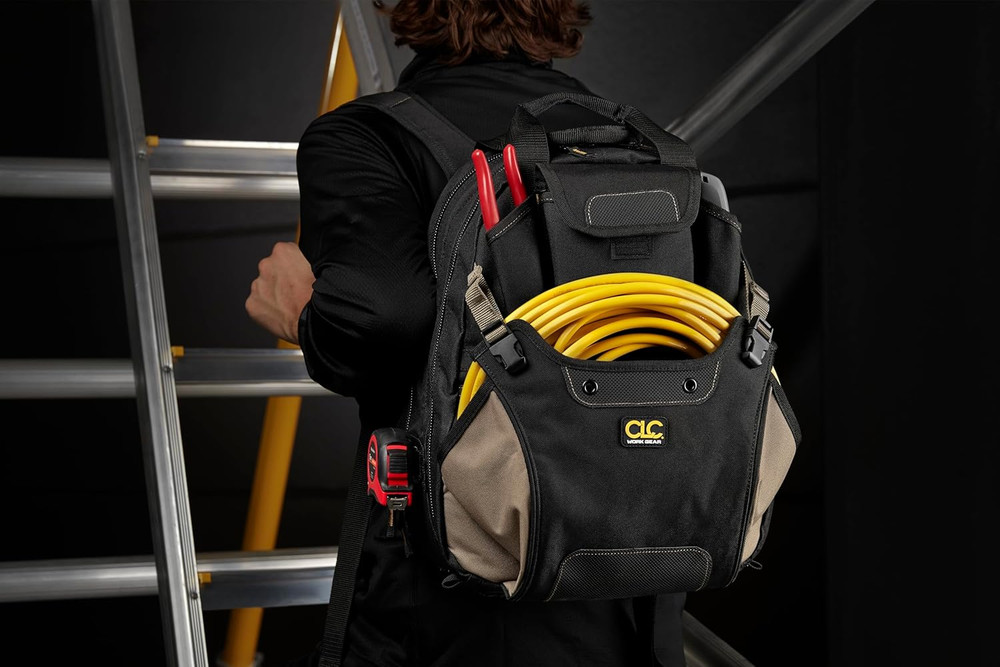 CLC Work Gear 1134 Carpenter'S Tool Backpack, 44 Pockets, Padded Back Support, B