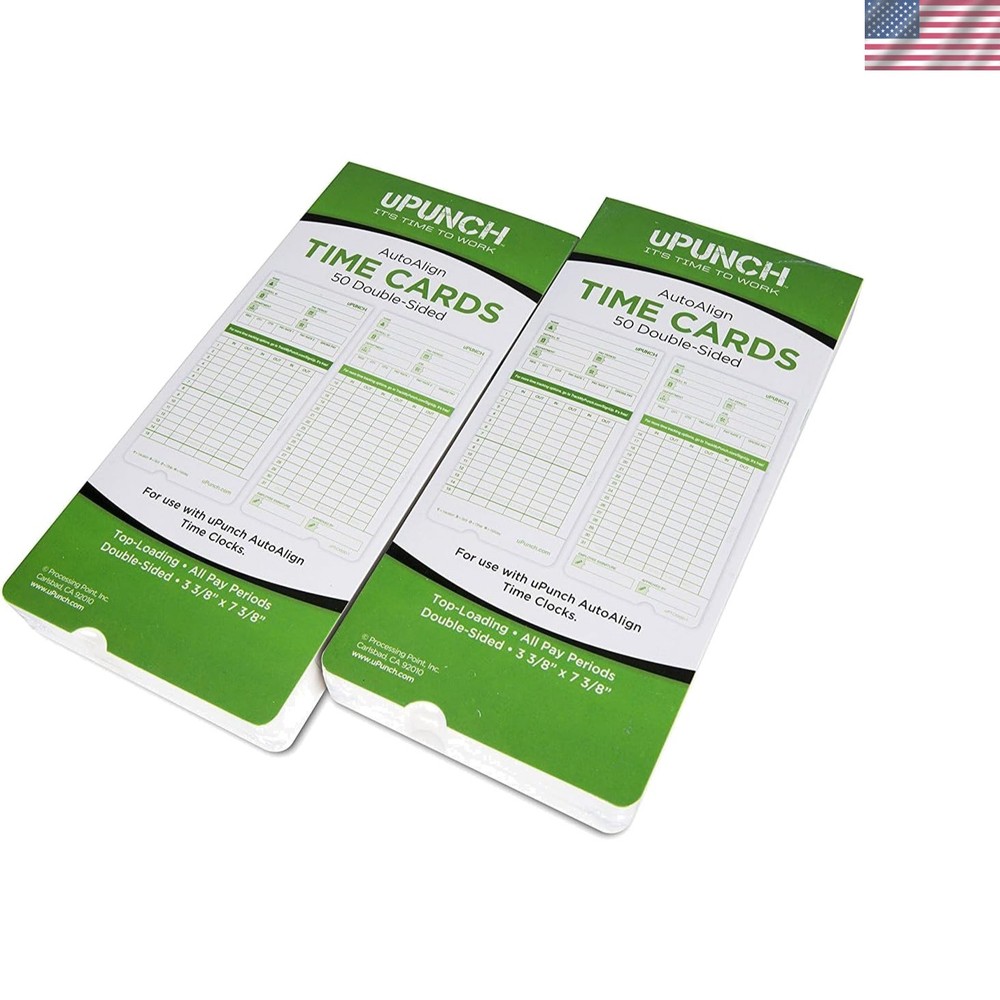Double-Sided Time Cards for HN3000 - 100 Count for Easy Tracking