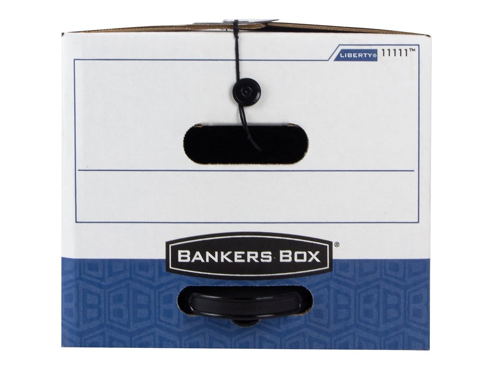 Bankers Box 12-Pack Heavy-Duty String & Button File Storage Box, FastFold Assemb