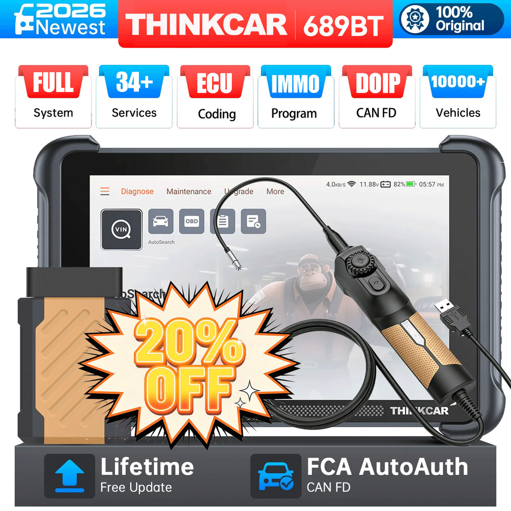 ThinkScan 689BT OBD2 Scanner All System Diagnostic Tool ECU Reset FCA AutoAuth