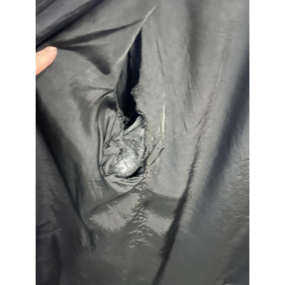 Unbranded Mens Black Leather Button Front Collared Jacket Size XL