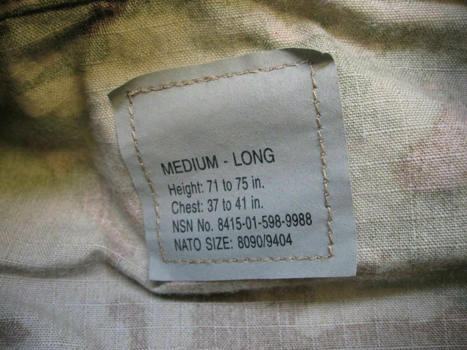 Scorpion W2 Medium Long Shirt/Coat Army FRACU 8415-01-598-9988 OCP Multicam