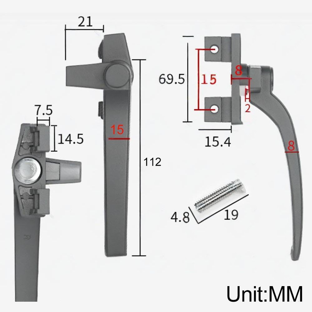 2Pcs Enhanced Security For Window Handle Replacement Kit for Your Home