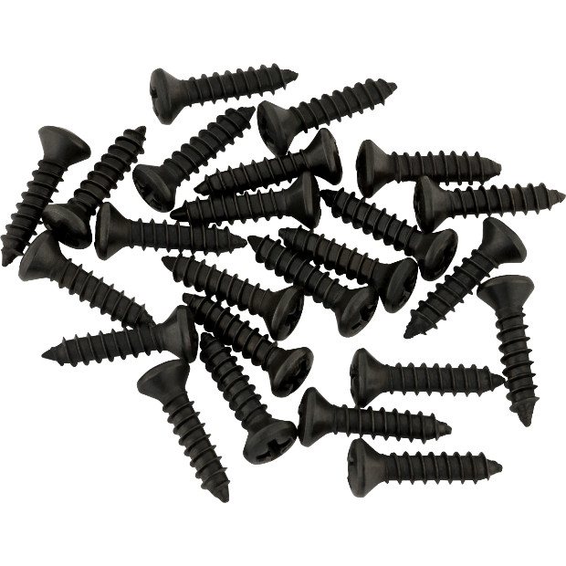 Fender Pickguard/Control Plate Mounting Screws (24) (Black)