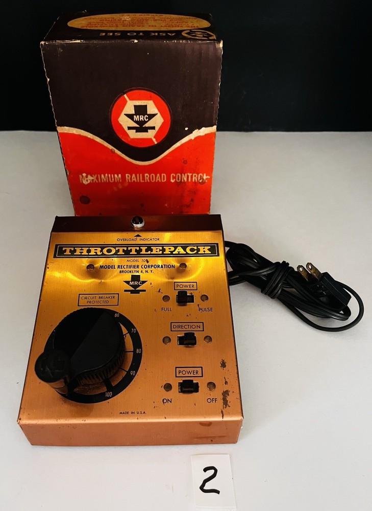 MRC Throttle Pack HO Train Control Model 500 With Box - TESTED WORKS