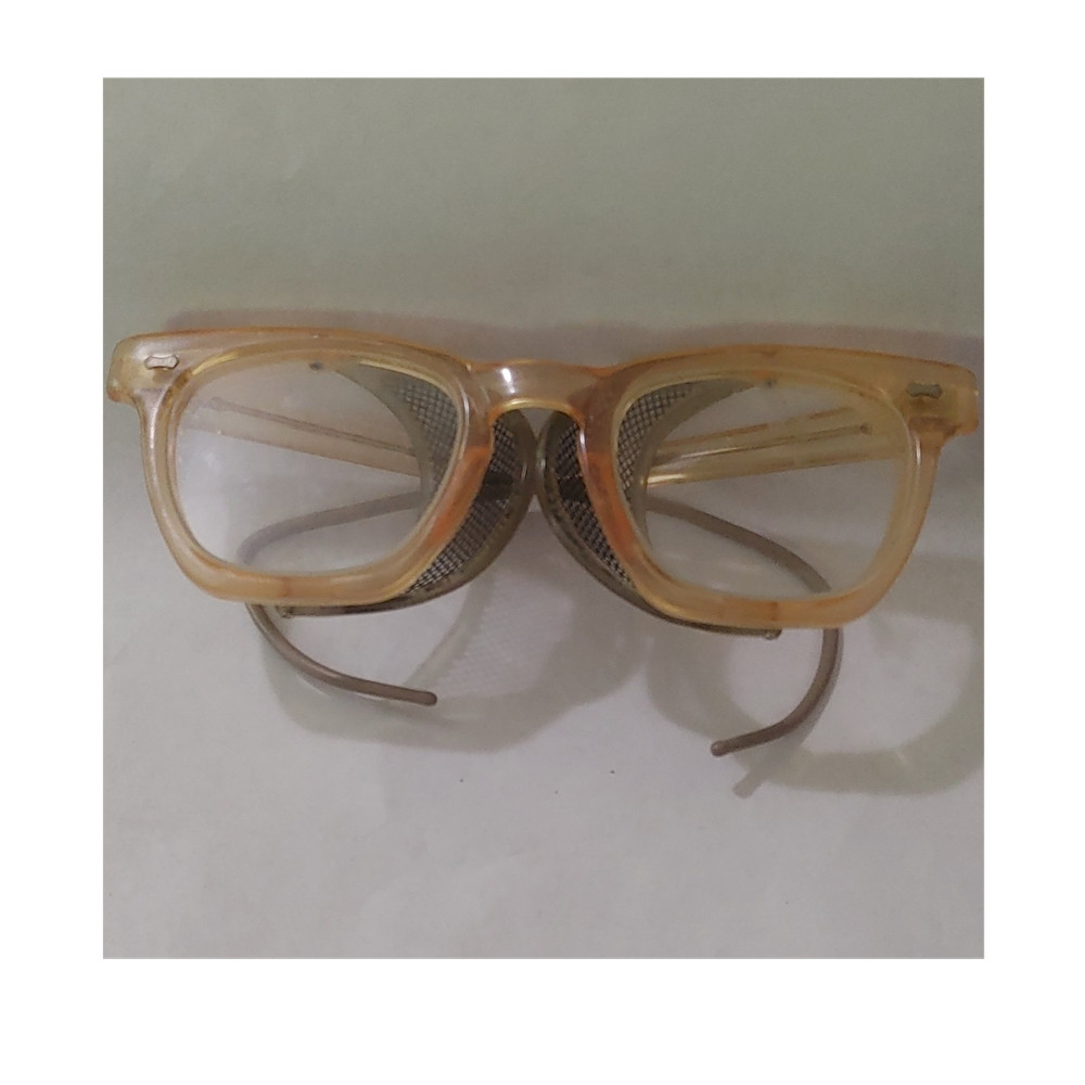 Industrial Safety Glasses Mesh Side Shields Clear Lens Full Frame