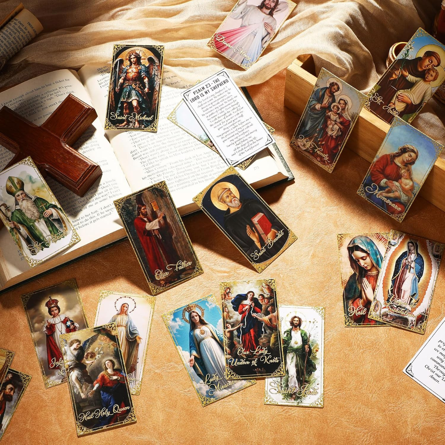 240 Pcs Catholic Prayer Cards Gifts Bulk Holy Cards with Catholic Saints and ...