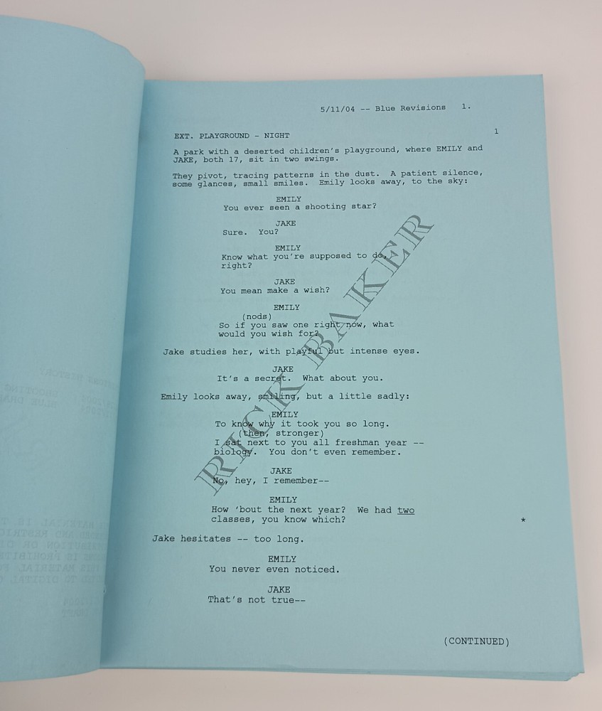 The Ring II Original Script - Rick Baker's Copy
