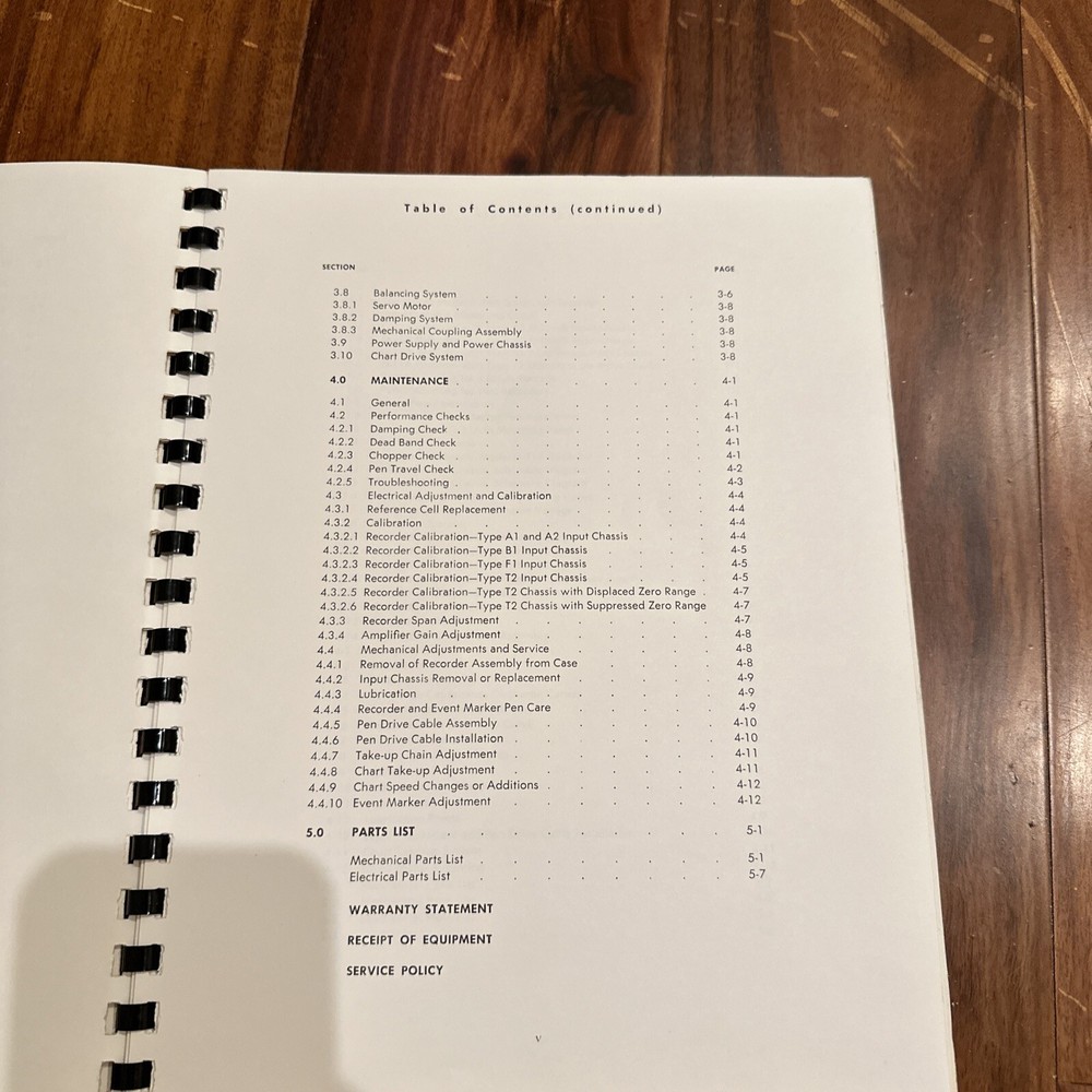 Varian Recorder Series G-11A Strip Chart Recorders Technical Information