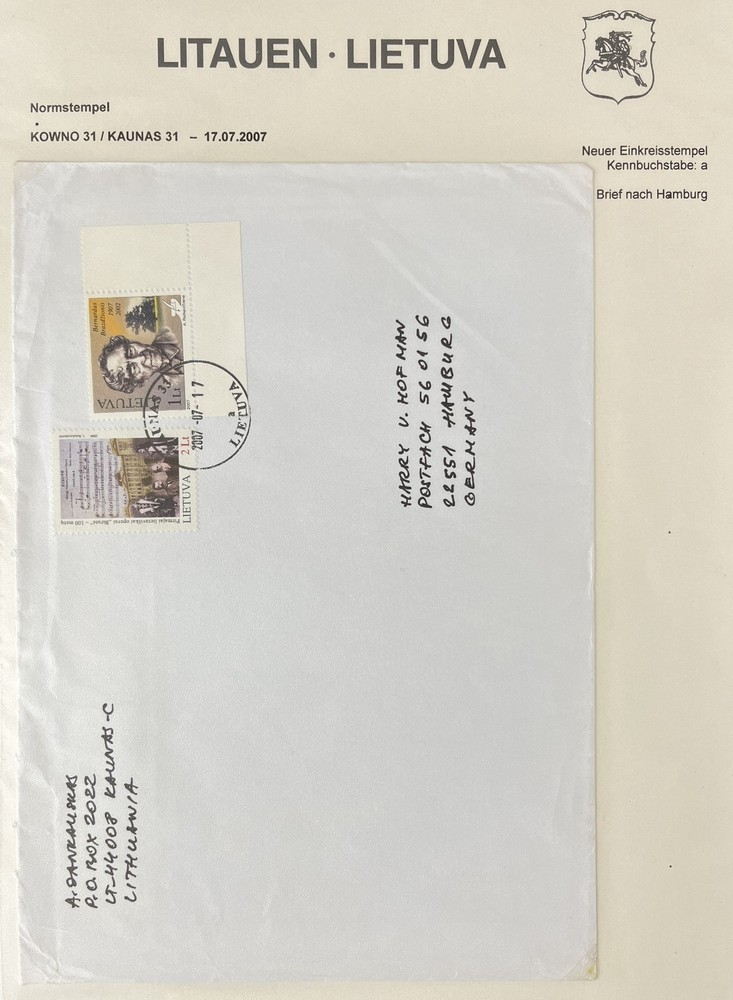 LITHUANIA 1990s/2009 Covers FDC x 19 Incl. Triangulars LA291