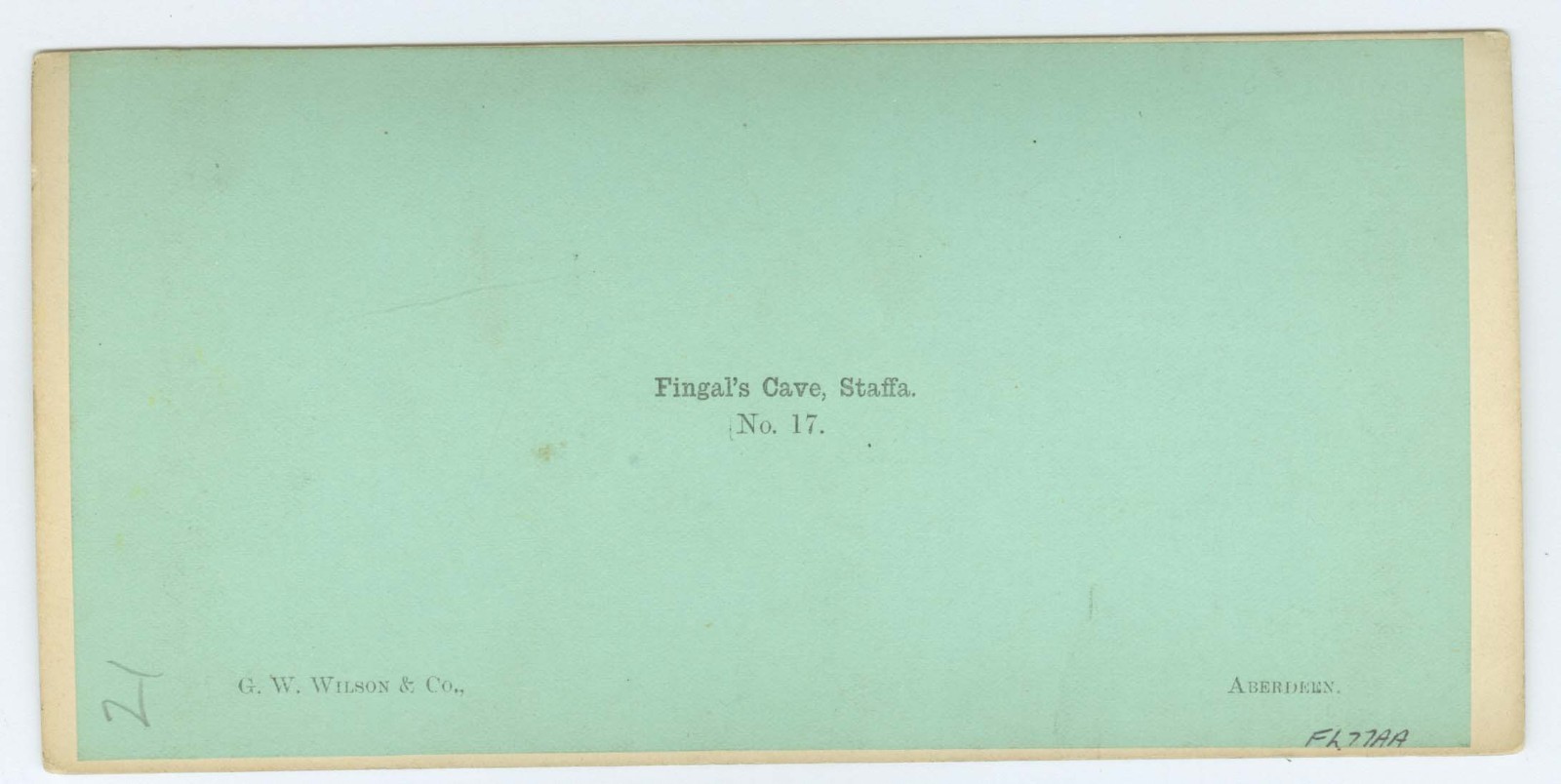 G2108~ SCOTLAND – Fingal’s Cave Staffa – 1860s Stereoview- GW Wilson