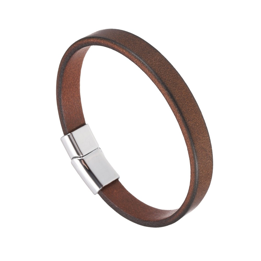 Plain Leather Bracelets Buckle Bangle,Silver Magnetic Buckle Bracelets