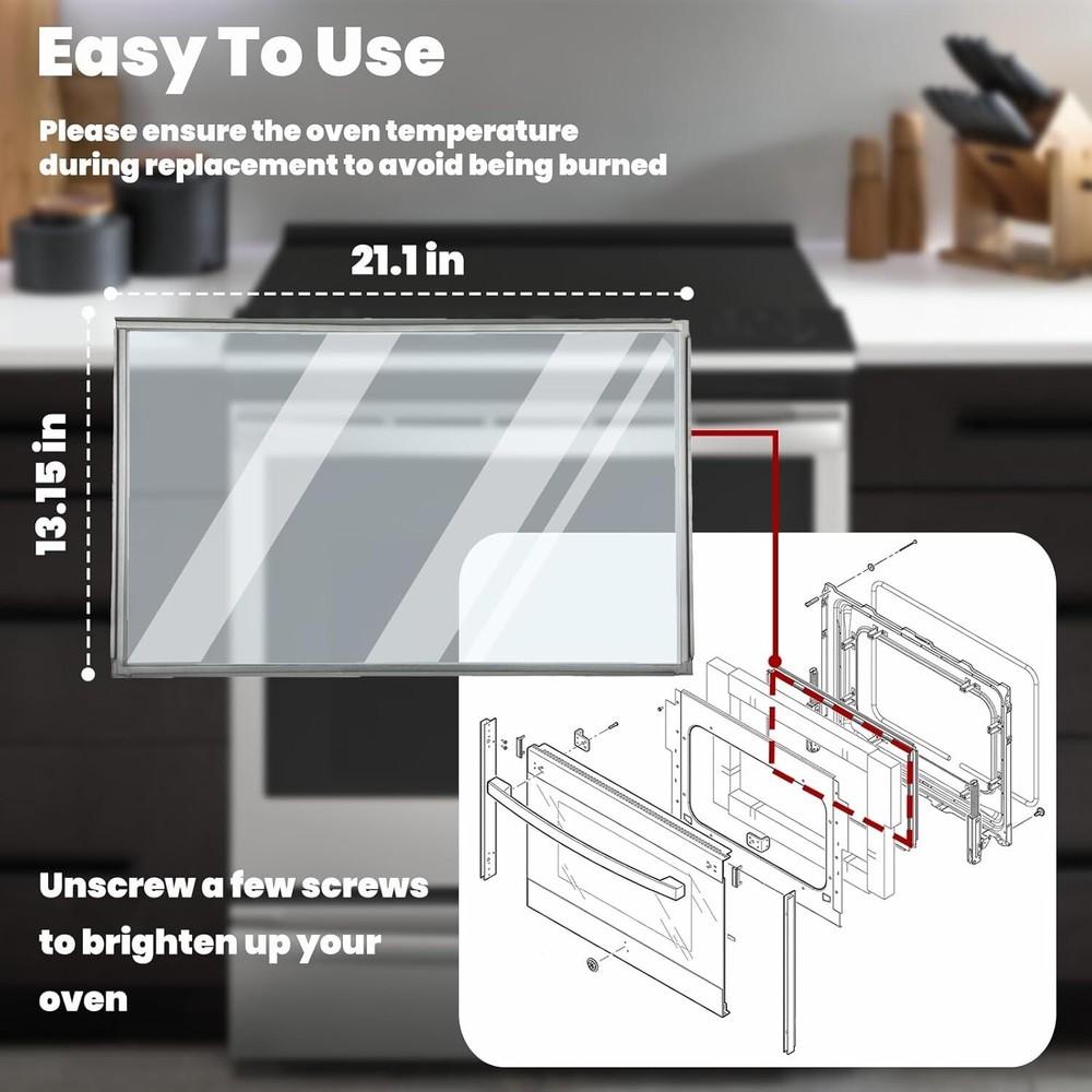 WB56X22160 GE Compatible Range Oven Inner Window