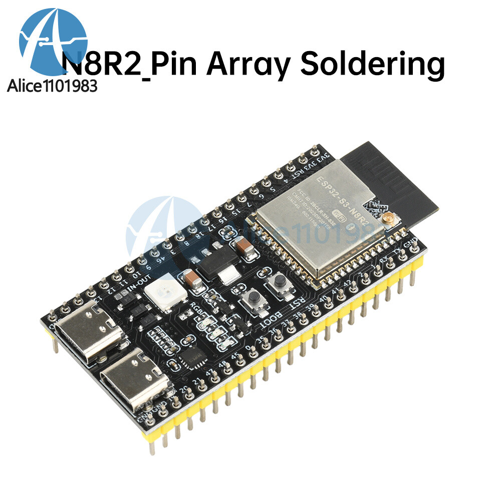 ESP32-S3 N16R8 N8R2 Dual Type-C WIFI Bluetooth Development Board W/ Antenna Base