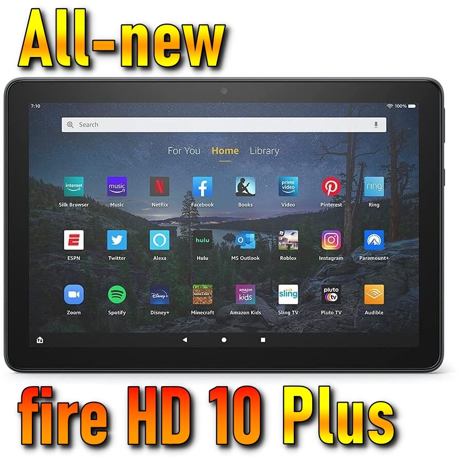 Amazon Fire HD 10 Plus tablet 10.1", Wireless charging, 4GB RAM, latest 11th gen