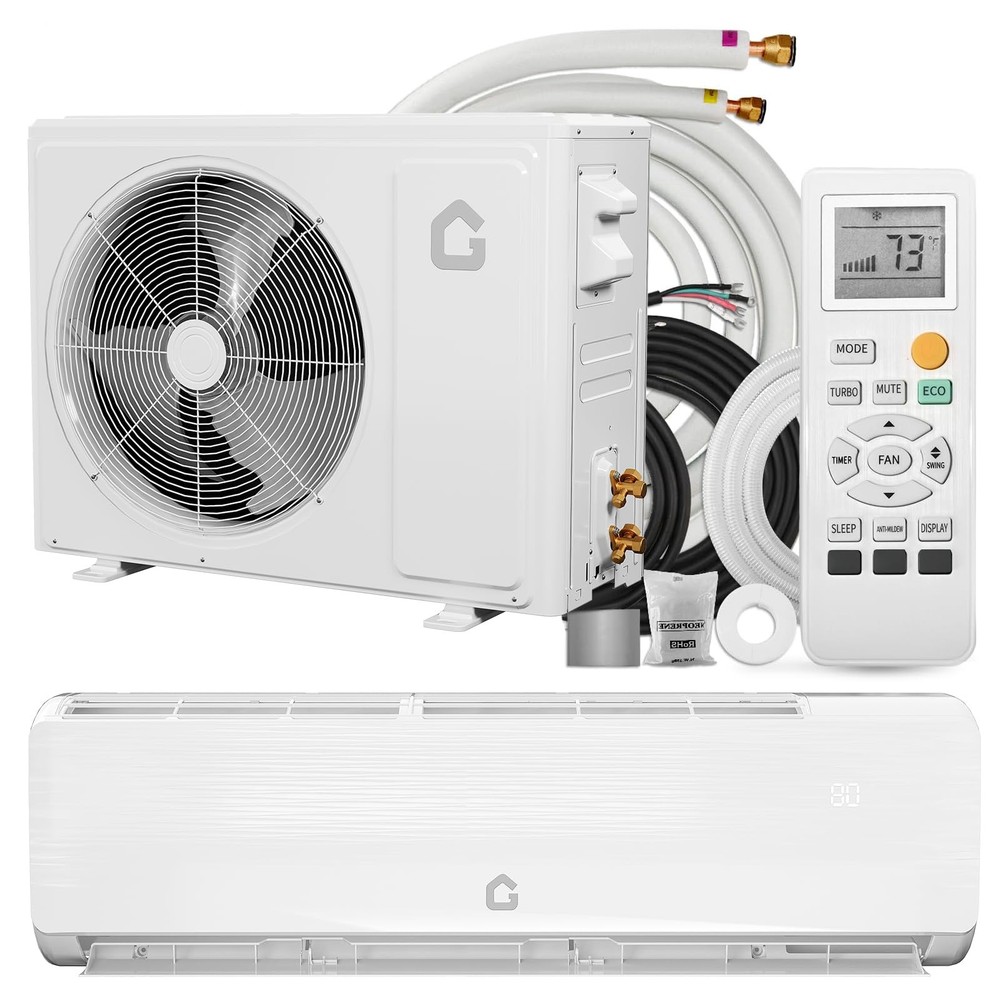 18000 BTU Ductless Mini Split Air Conditioner AC/Heating System 19 SEER2 ,w/Kit