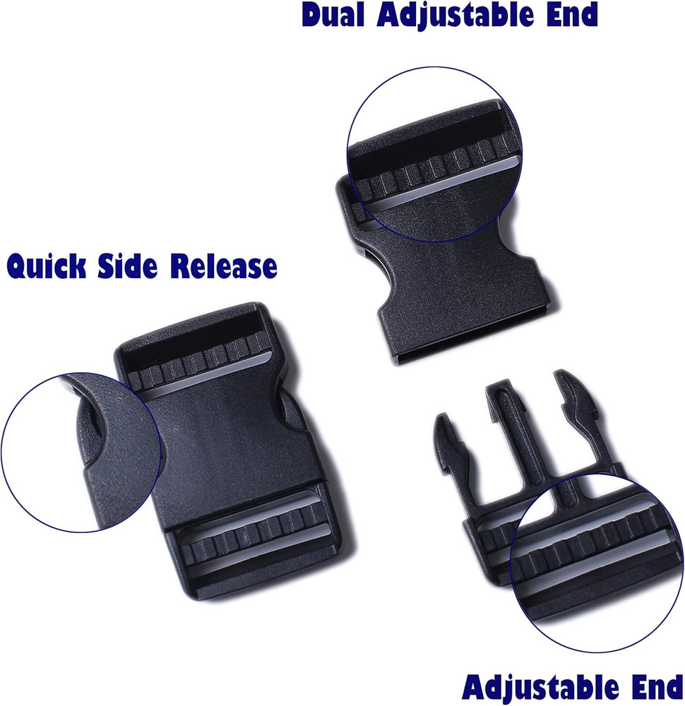 AXEN 4PCS Plastic Buckle, Side Quick Release Buckle for Bracelets Backpack Tacti