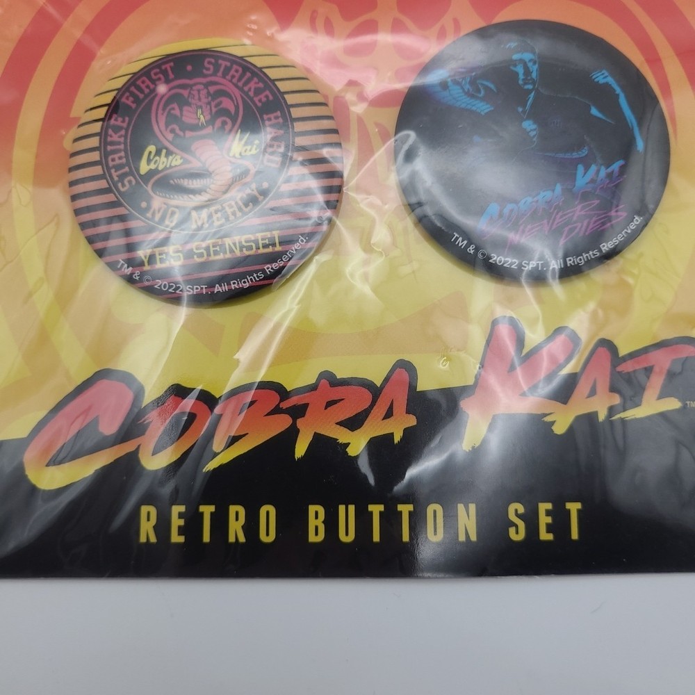 Cobra Kai Retro Button Set Lootcrate 2022