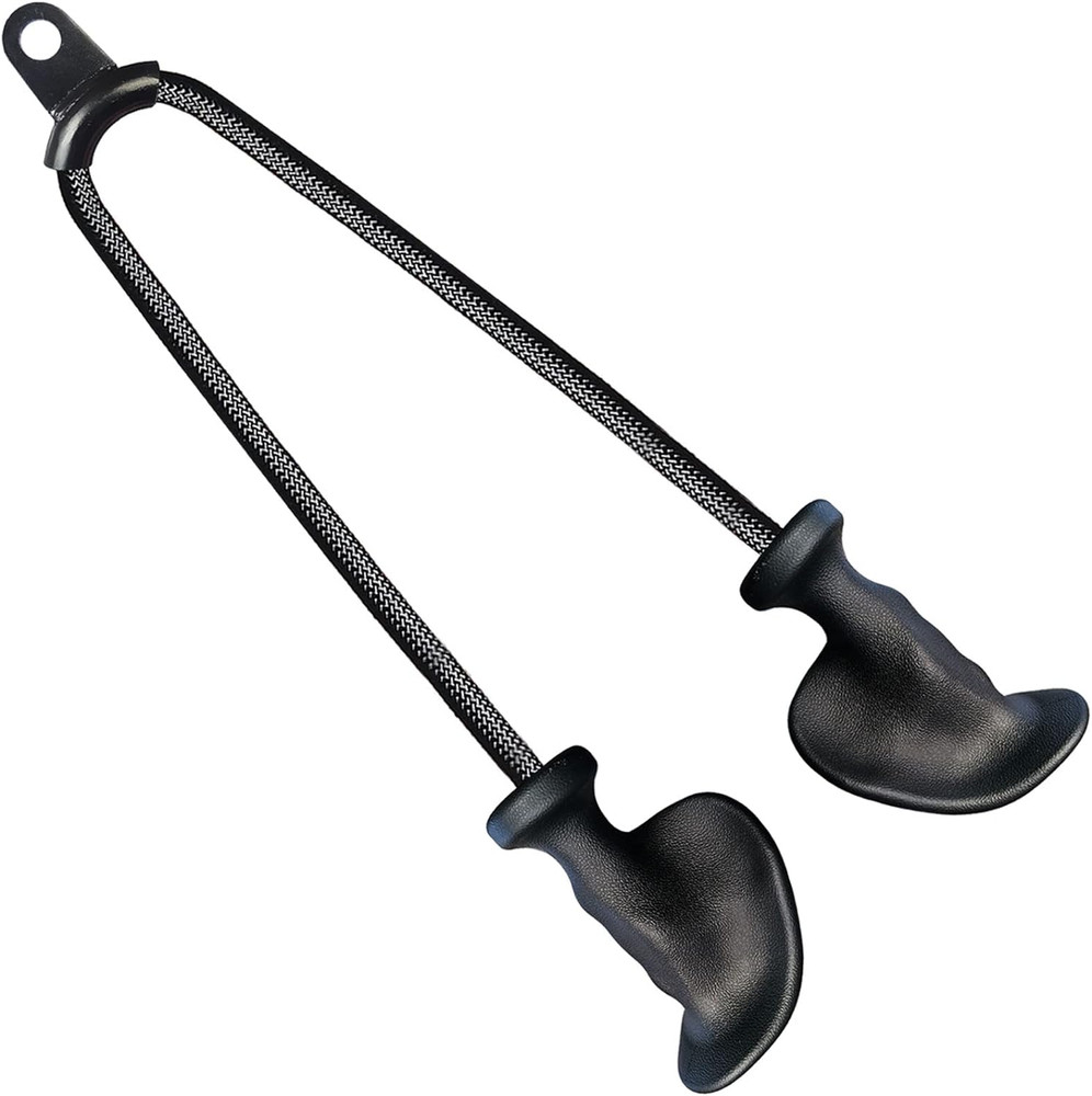 Ergonomic Tricep Rope Pull down Attachment, Gym Cable Attachment, Pull down Rope