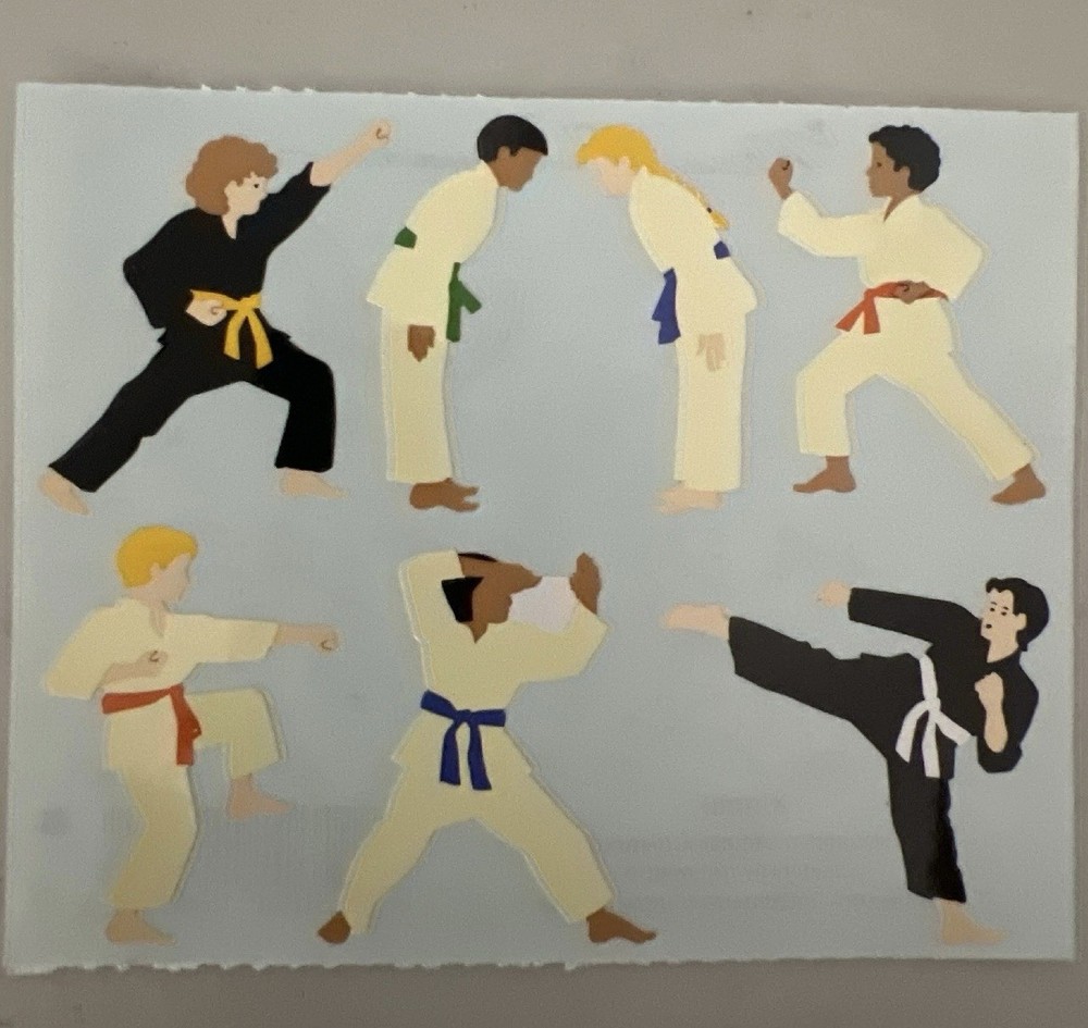 Mrs. Grossman’s Large Stickers Karate 1/2 sheet