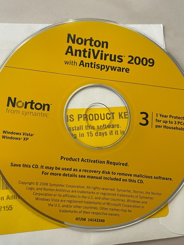 Norton Internet Security 2009 PC Software Antivirus Antispyware Product Key 2009