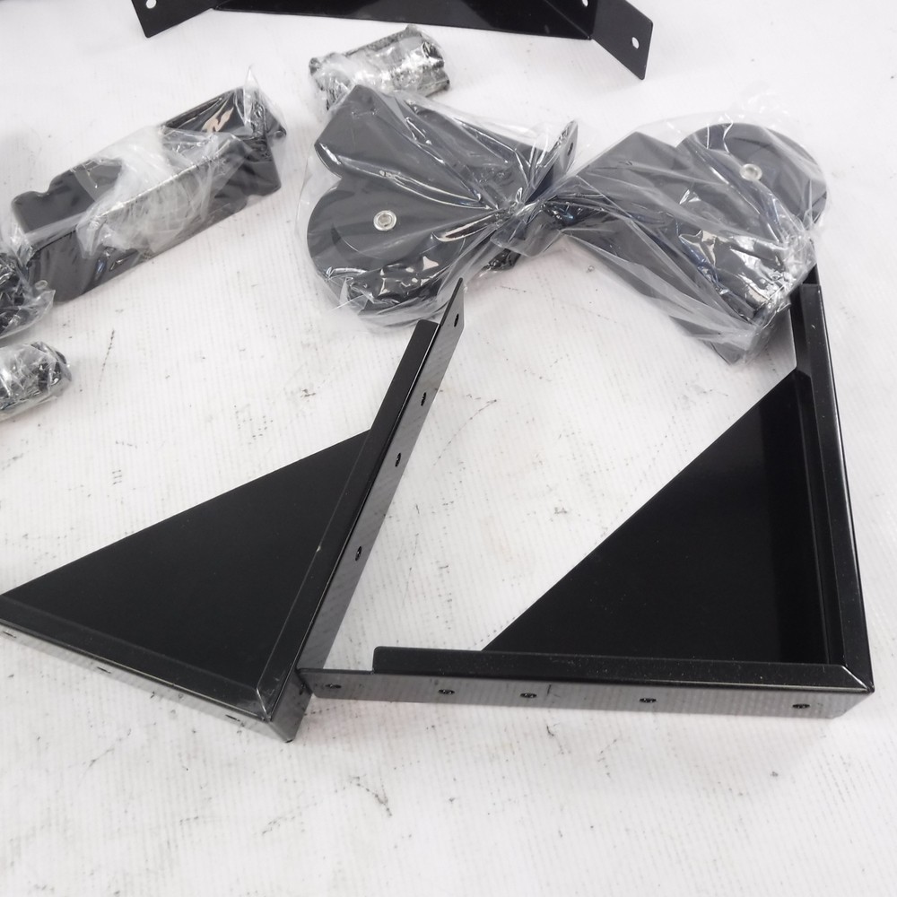 Pylex Black Steel Rust Resistant Deck Sliding Gate Hardware Kit 11052
