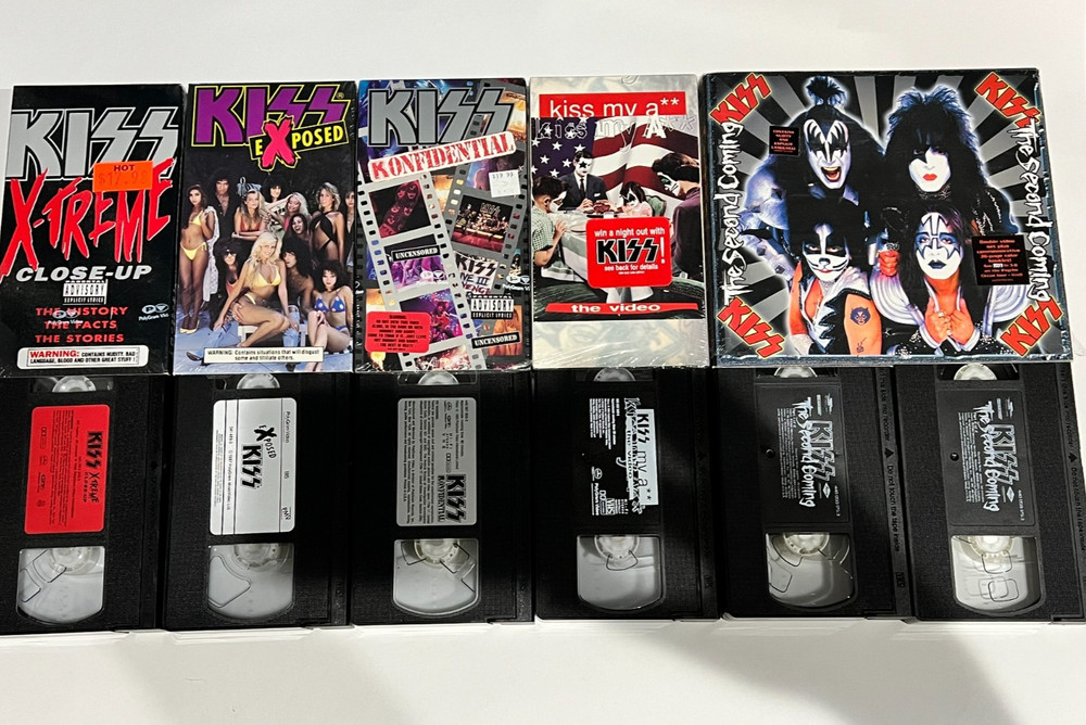 KISS 5 VHS Lot Official in shrink used EXCELLENT! exposed X-treme konfidential