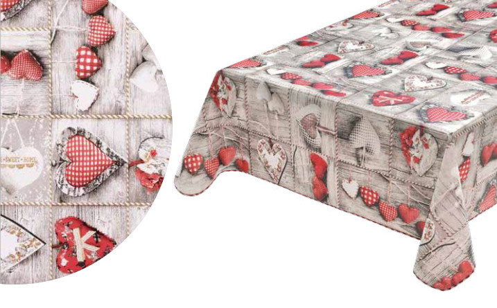 Rectangular Stainproof Plastic Tablecloth, Modern PVC Table Cover