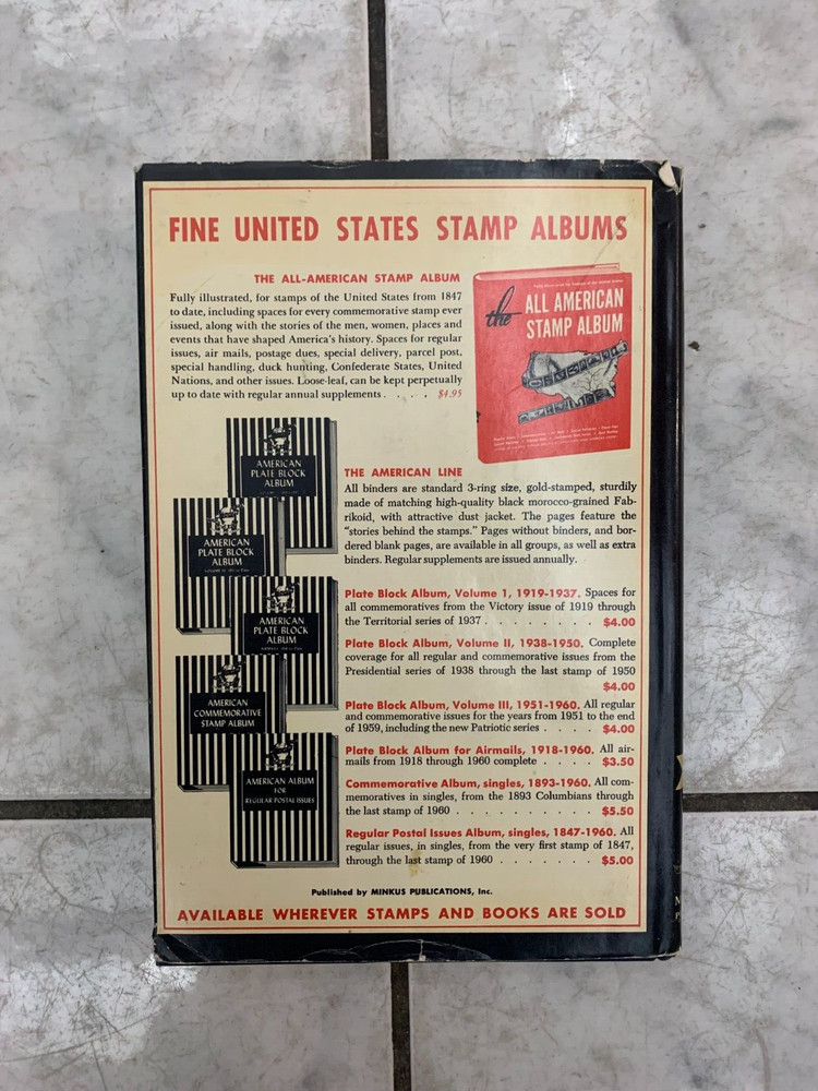 Minkus American Stamp Catalog 1962 Edition Hardcover
