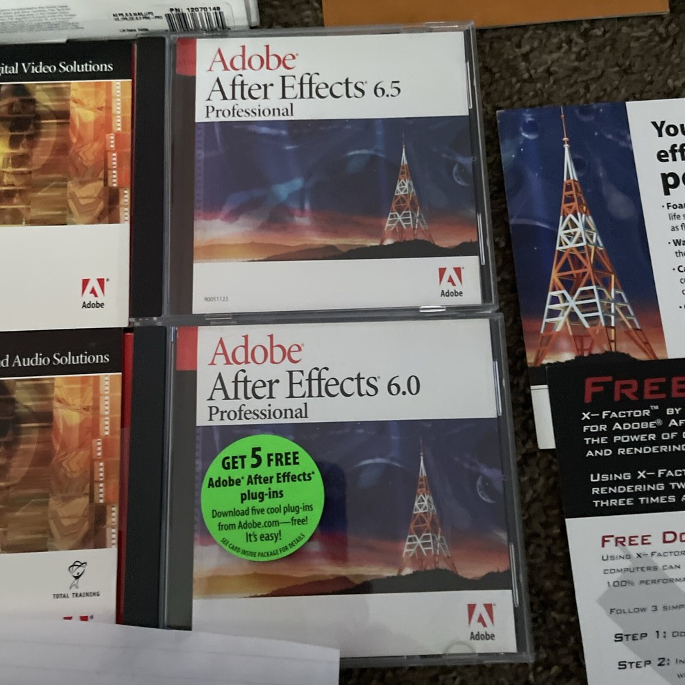 Adobe After Effects 6.5 & 6.0 Professional Software Apple Macintosh & More
