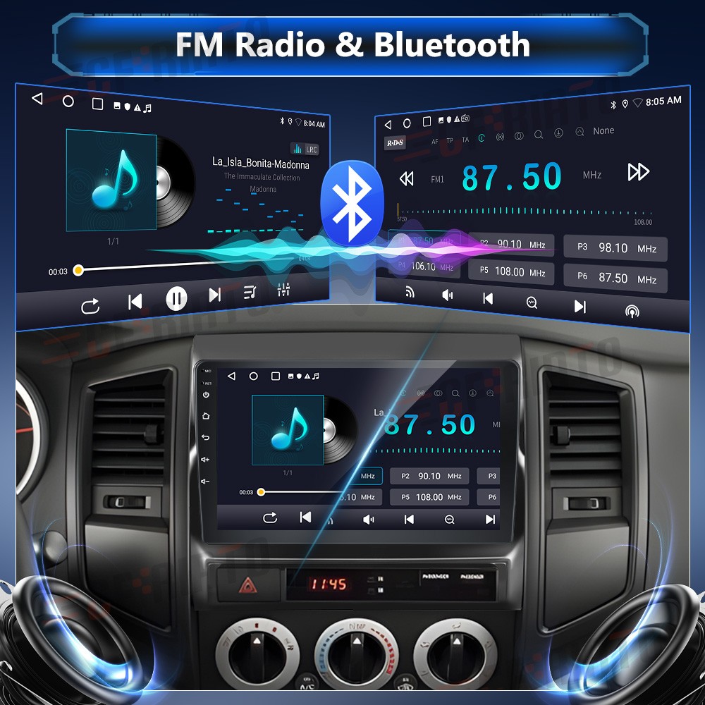 Android 15.0 Car Radio Stereo GPS WIFI Apple Carplay For Toyota Tacoma 2005-2013