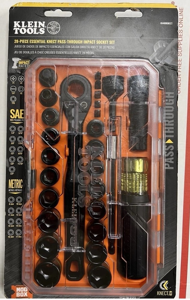 Klein Tools 65400KNECT KNECT Essential Pass Through Impact Orange/Black Sealed