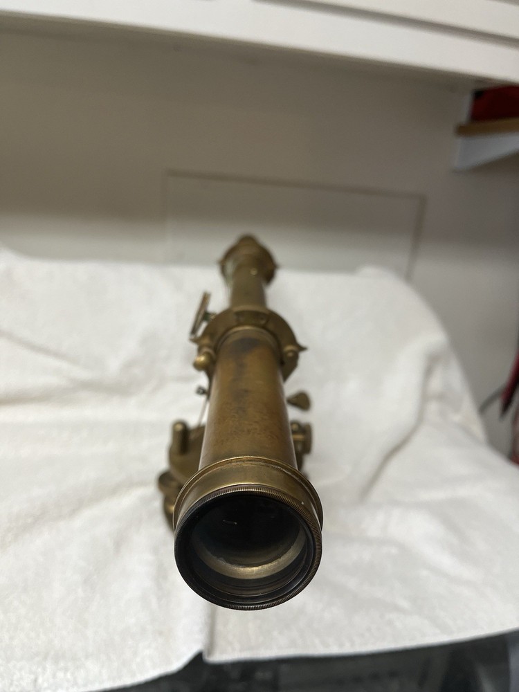 ANTIQUE DUMPY (WYE) TRANSIT /LEVEL SIGNED BY JAMES W. QUEEN
