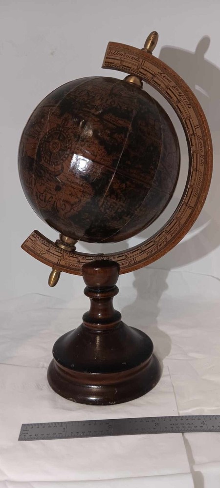 Vintage Old World Globe Wooden Desktop Globe Decor Globe, Display, Learning Tool