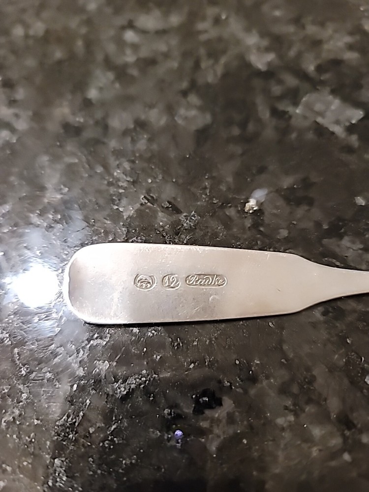 Solid Silver Teaspoon made in Warsaw by the silversmith Emil Radke