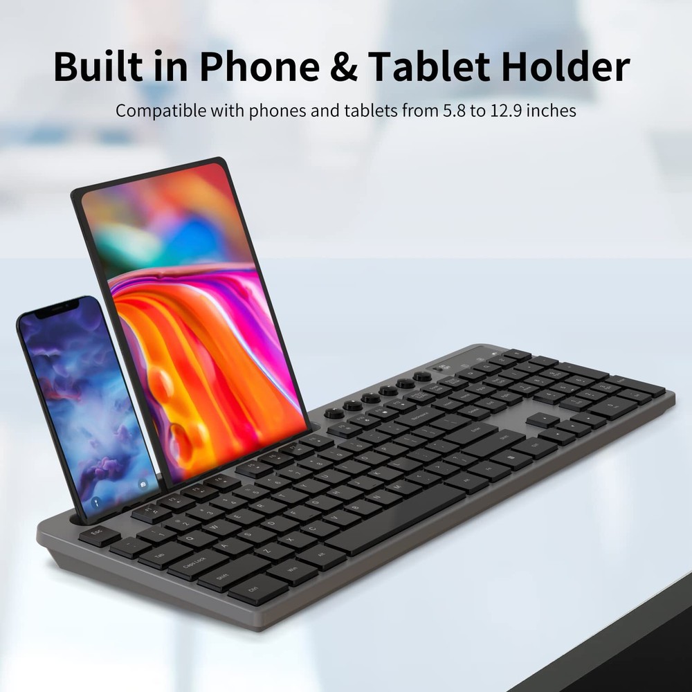 Wireless Keyboard and Mouse Combo 2.4G Ergonomic Wireless Computer Keyboard w...