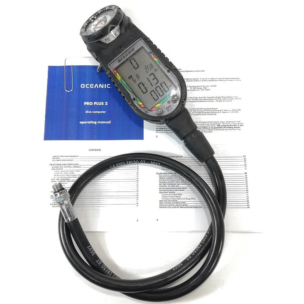 Oceanic Pro Plus 2 SCUBA Dive Air Integrated Computer, Compass Air & Nitrox 3592