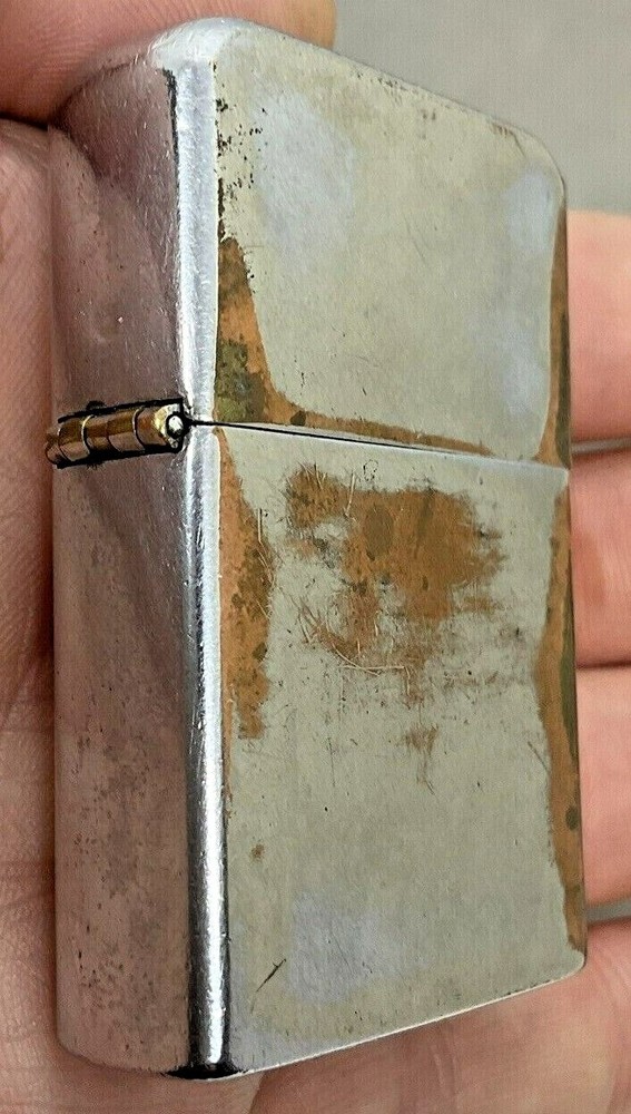 Vintage Ronson Silvertone Wind II Pocket Torch Butane Lighter Untested Worn