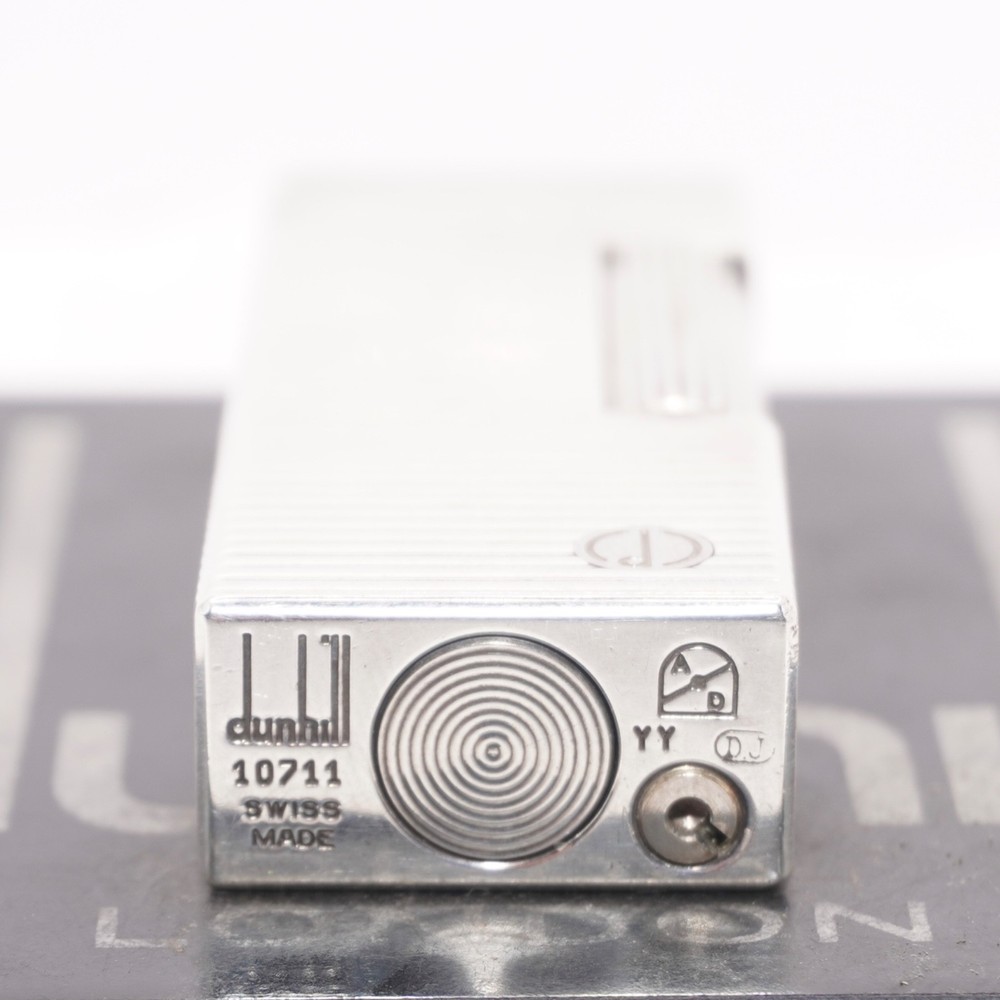 Dunhill Lighter Silver Horizontal stripe